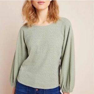 ANTHROPOLOGIE Light Olive Sweater/Shirt Size S